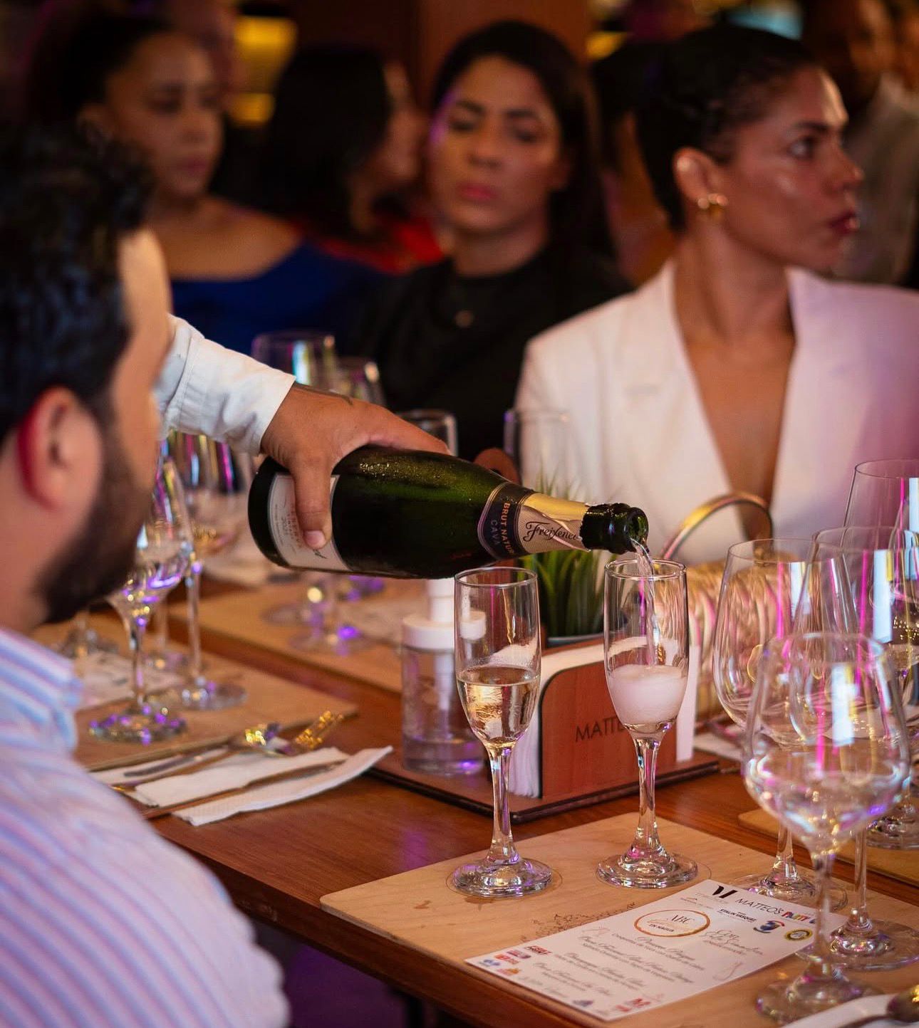 Wine tasting experience with guests